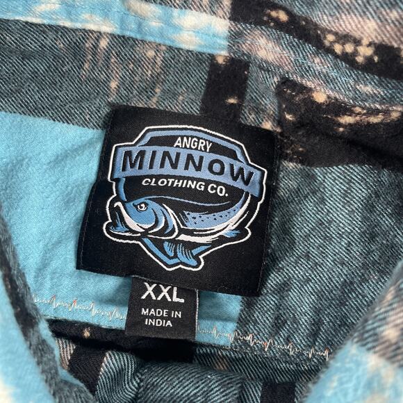 Angry Minnow Flannel Shirt Mens XXL Mystery Machine Scooby Do Plaid Distressed - Picture 4 of 12